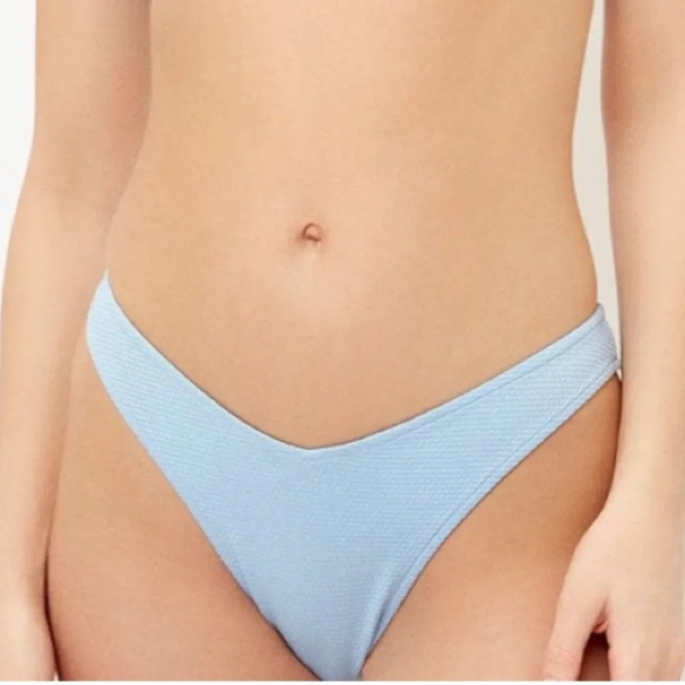Frankie's Bikinis Metallic Textured Cheeky Bikini Bottom 21452
